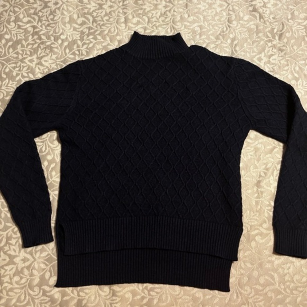 Laura Scott Sweater Navy Blue Women's Medium (B39)‎